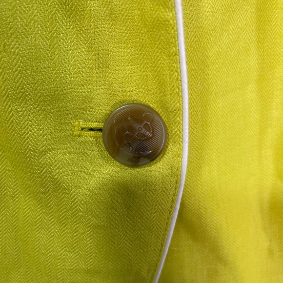 NWT Talbots Women's one button Yellow Blazer - Picture 4 of 8